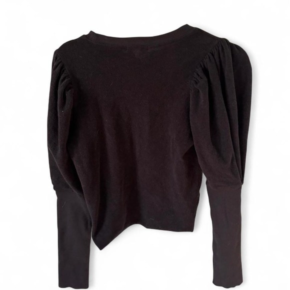 Goldie-comfy sweatshirt- 100% Peru cotton, terry cloth material, puff sleeves-xs - Picture 3 of 7